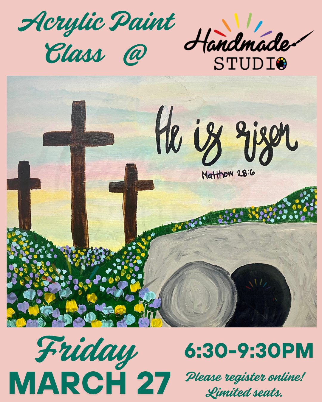 Acrylic Paint Class 3/27 @ 6:30pm