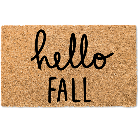 Hello fall door mat