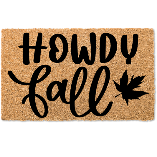 Howdy fall door mat
