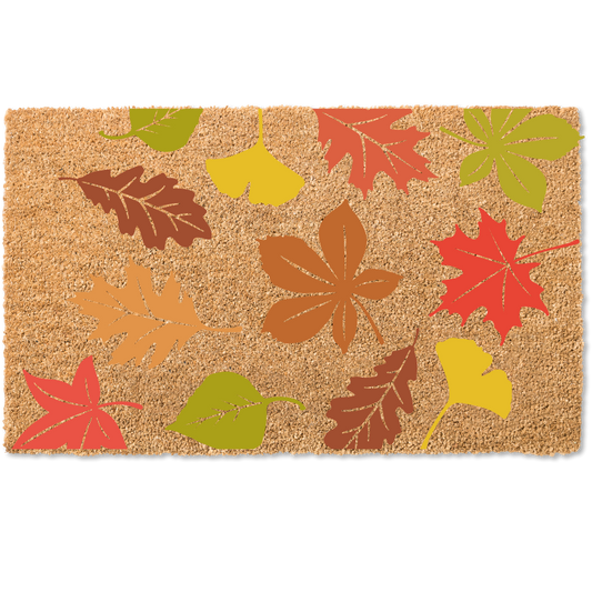 Fall leaves door mat