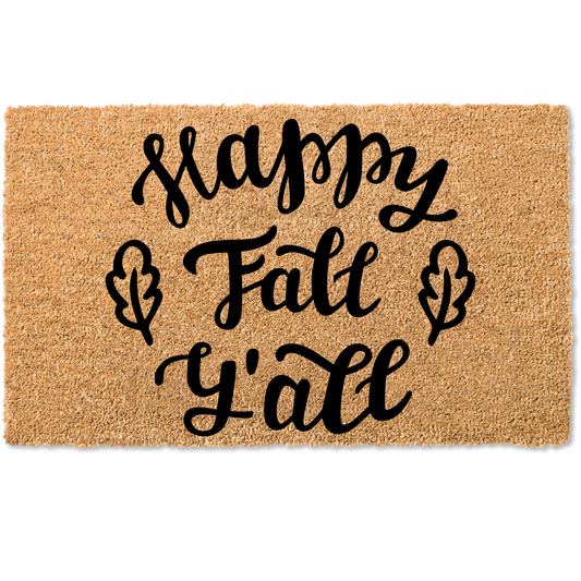 Happy fall y'all door mat
