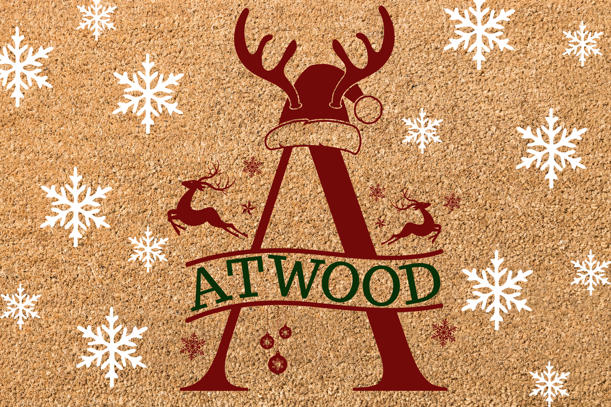 Personalized Snowflake reindeer