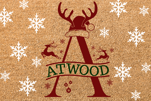 Personalized Snowflake reindeer