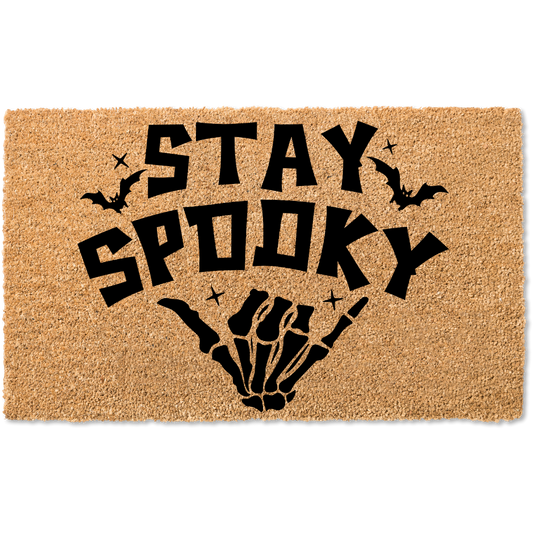 Stay spooky halloween door mat