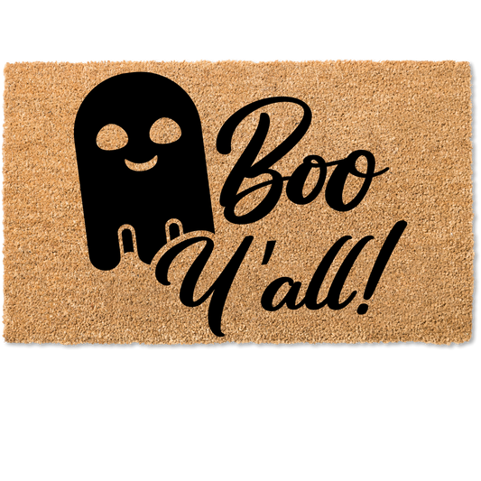 Boo y'all! Halloween ghost door mat