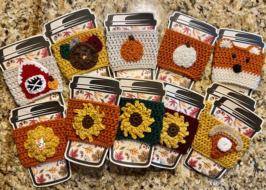 Fall cup cozy
